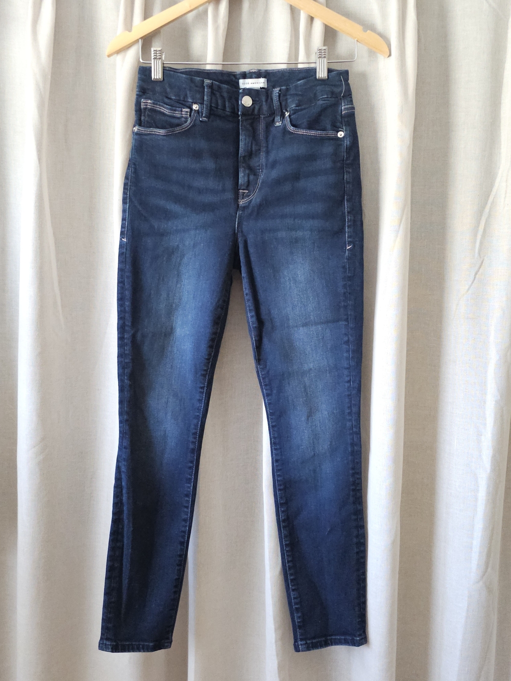 Good American Good Legs Skinny Jeans Women’s 4/27 Dark Wash Stretch Denim